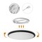 Quickway Imports 4-pc 12" LED Ceiling Light Fixture Flush Mount 24W 6500K Cool Daylight Energy Black QI004034.M.BK.4 - alternate 3